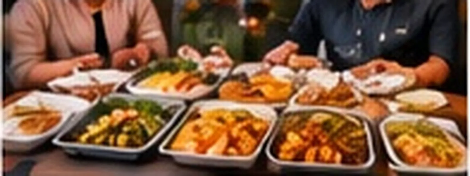 Family and catering banner: a shared table (illustrative image)