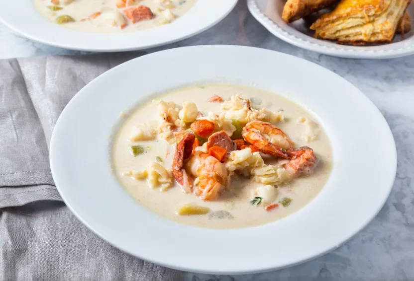 Shrimp and Lobster Chowder (illustrative image)